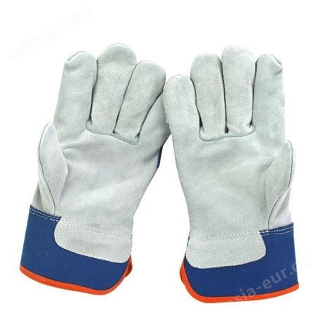 厂家销售皮制电焊工业手套工作手套加厚防磨高温焊工手套可印logo