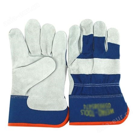 厂家销售皮制电焊工业手套工作手套加厚防磨高温焊工手套可印logo